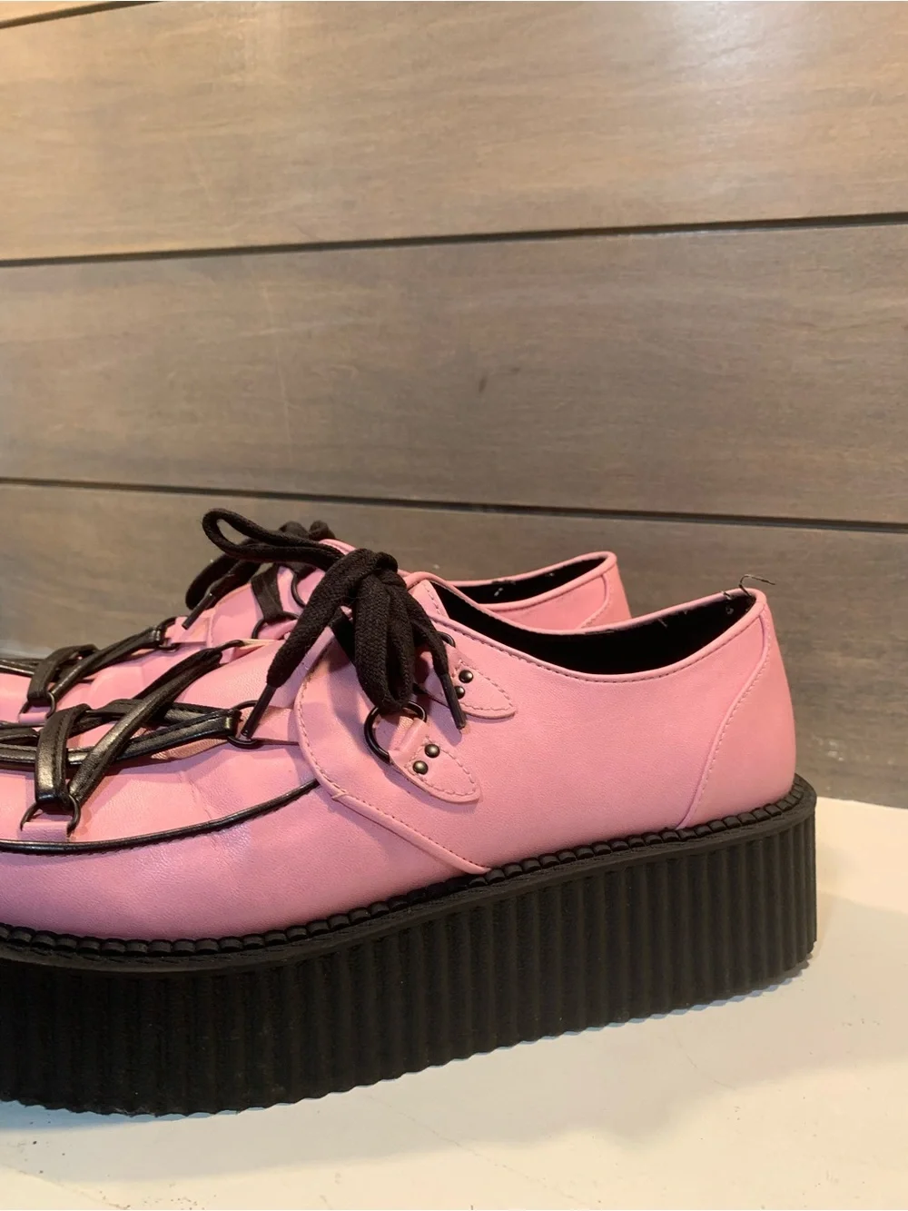 Killstar Hexellent Creepers Pink Black Platform Sz 10 Steam Punk Whimsigoth